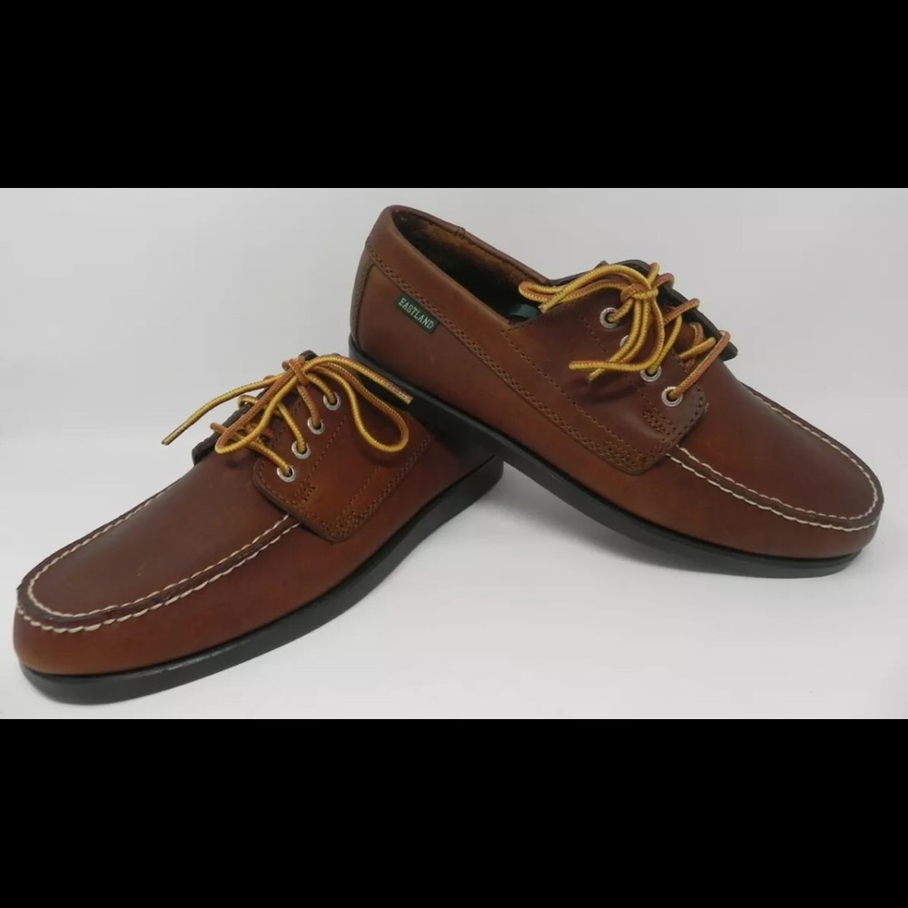 EASTLAND FALMOUTH  CAMP MOC OXFORD SHOES 10.5 TAN